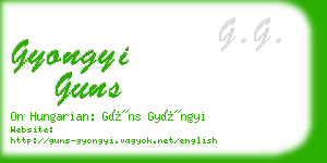 gyongyi guns business card